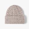 Japanese Winter Warm Simple Twist Woolen Cap Female Earflaps Slipover Male Beanie Student Hat