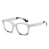 New Square Frame Studs Presbyopia Glasses Oversized Fashion Color-Block Blue Light Blocking Reading Glasses with Plus Diopters