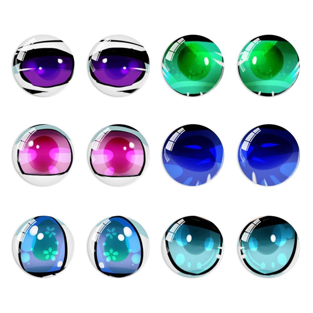 20pcs/10 paires Yeux en Cristal pour Marionnettes en Plastique Yeux en Cristal pour Poupées Outils de Bricolage Accessoires de Poupée DIY