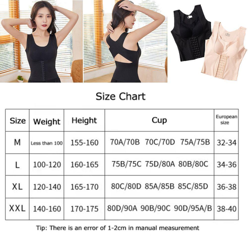 Front Closure Bra Underwear Padded Camisole Corset Top Women Slimming Vest Posture Corrector Bra