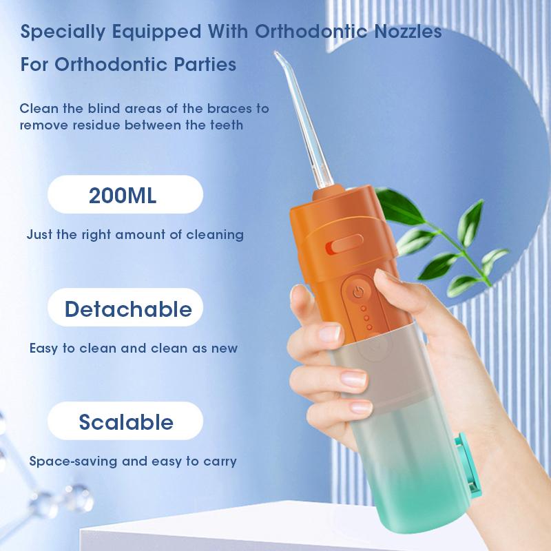 200ML Mouth Teeth Washing Machine for Teeth Cleaning 70PSL Impulse Dental Oral Irrigator USB Charging Portable Tooth Whitening