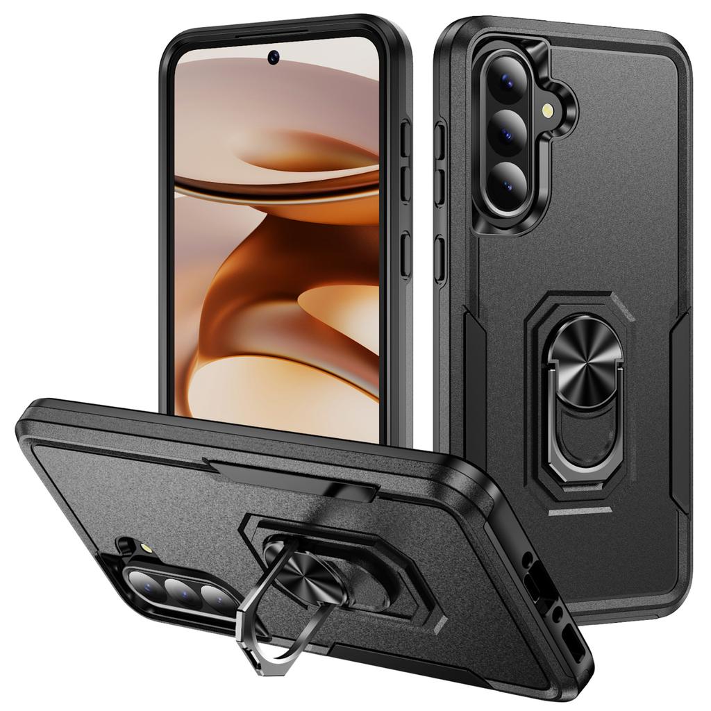 Für Samsung Galaxy A36 5G Hülle Militärische Schutzklasse Ring-Ständer PC+TPU Handyhülle