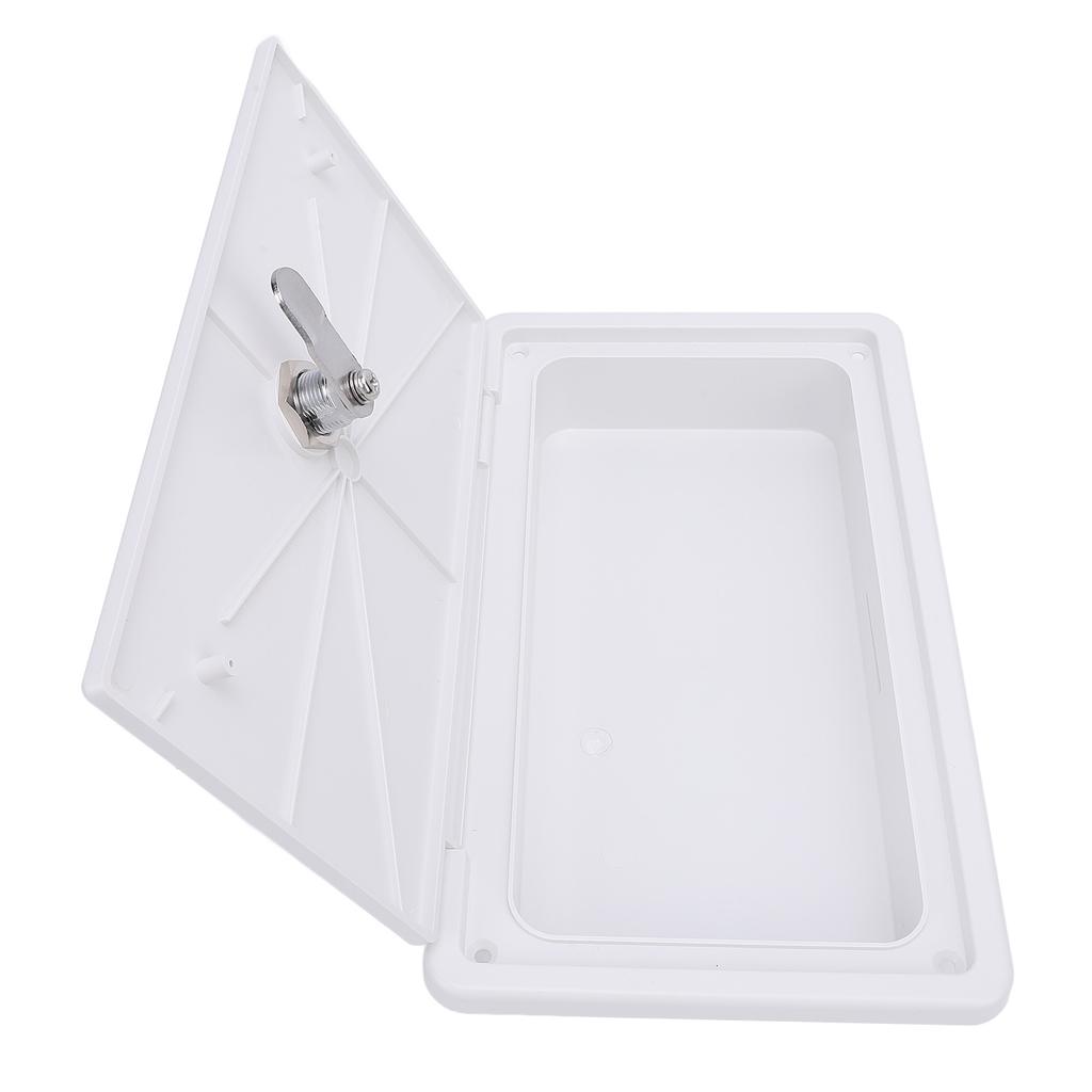 RV Baggage Door Toolbox 10.5 X 6.1 Inches with Bottom Cap and Safety Lock Compartment Access Door for Camping Trailer