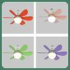 E27 Fan Lamp Tri-color Dimming Home Bedroom Kids Study Room Living Room Fan Lamp Infinitely
