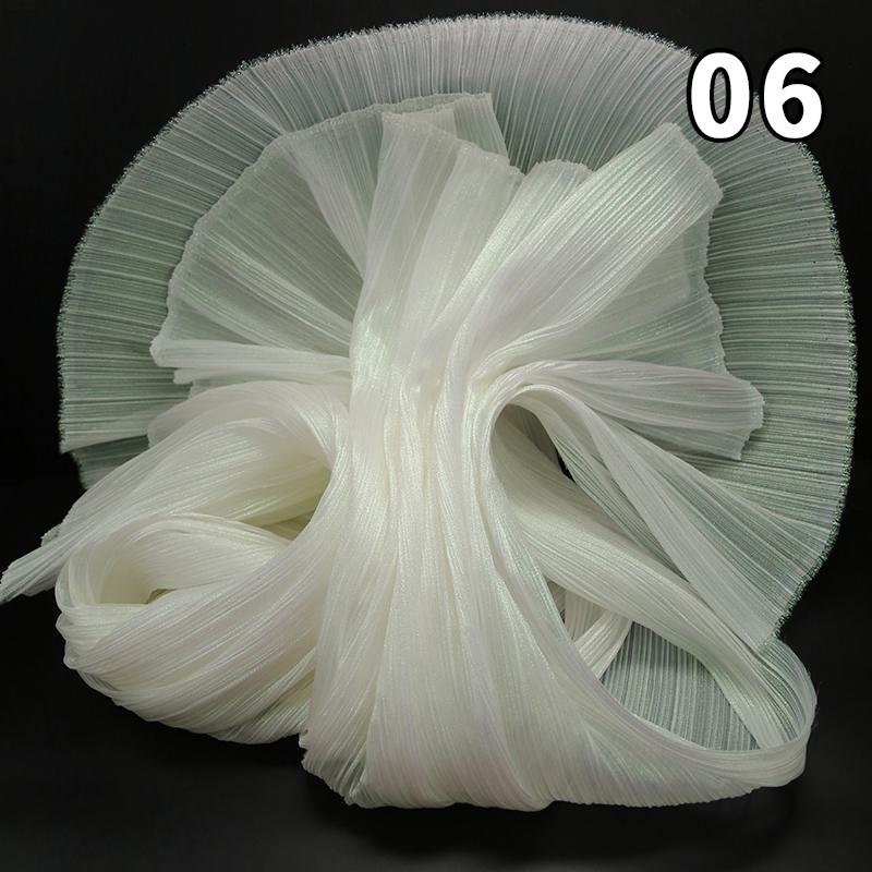 1M Metallic Organ Pleated Fabric Pearlescent Yarn Texture Pleated Designer Fabric For Wedding Stage Dress Textured Background
