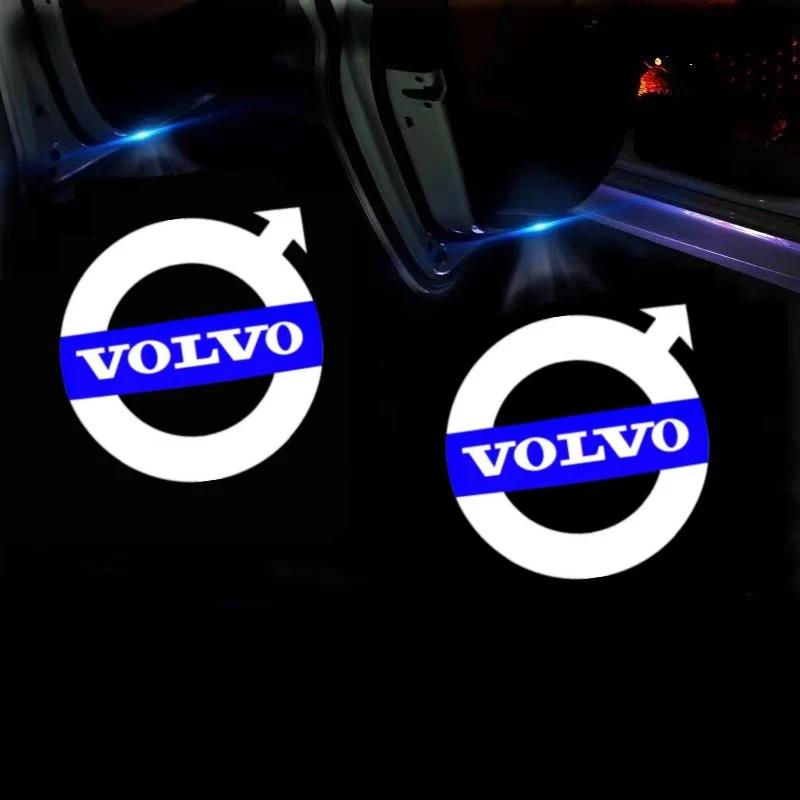 2PCS Car Door Emblem LED Light Welcome Lamp Wireless Laser Projector for Volvo XC40 XC90 V40 V90 V60 XC60 S80 S60 S90 V70 XC70