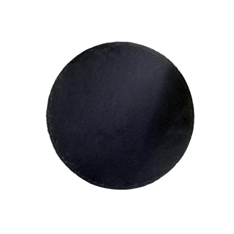 10/15/20cm Round Natural Black Placemats Slate Stone Kitchen Pizza Pastry Fruit Tray Dining Table Pad Cake Dessert Dish Tray
