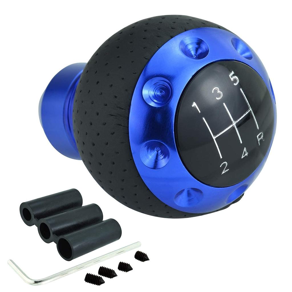 Lunsom PU Shift Knob 5 Speed Ball Shift Knob General Auto Manual Car (Blue)