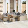 VidaXL Garden Sofa 12 Pieces Beige Synthetic Rattan 3363732