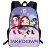 Hunters Demon Kpop Cartoon School Backpack Durable Material Anti Shock Students