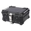 25L Motorcycle Top Box Aluminum Alloy Quick Release Water Resistant with Safety Lock Universal Rear Top Case for Helmet