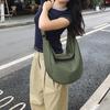 Literary dumpling bag large capacity shoulder bag trendy washing water canvas messenger bag new