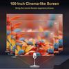 Mini Projector WiFi BT5.0 Android 13 System 180 degrees  Rotatable Movie Projector with 720P 100in Display