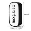 Customized Black Student Pencil Case with Double-Layer & Multifunctional Features Made of Durable Polyester