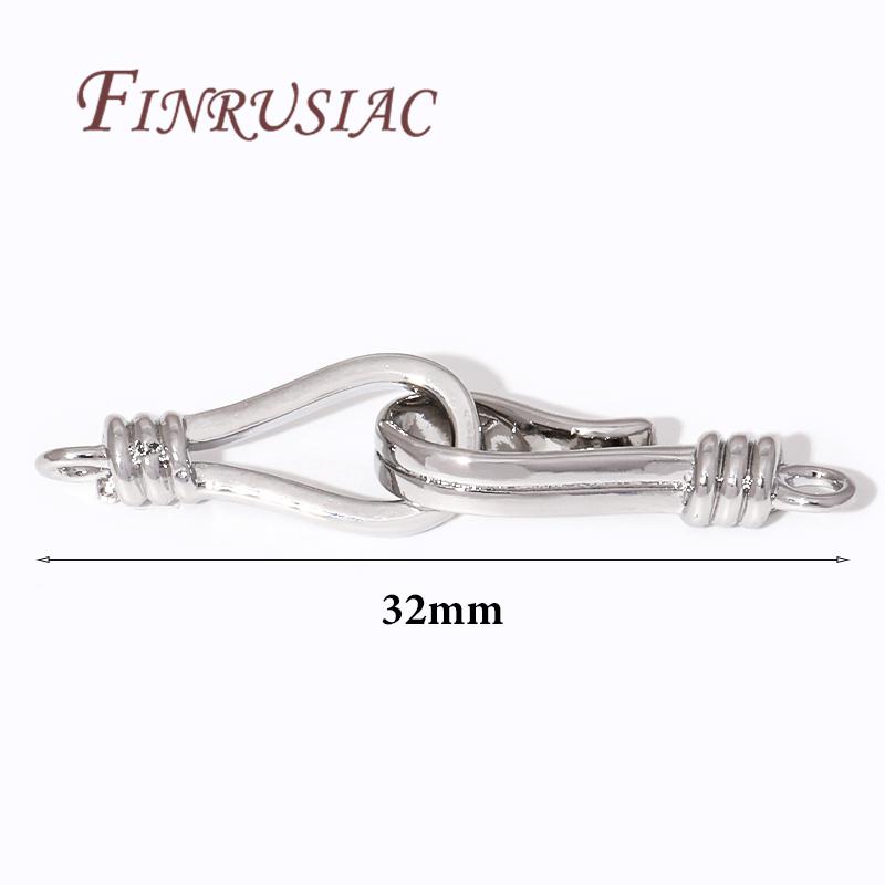 18K Gold Plated Clasps For Jewelry,Brass End Clasp Connectors For Bracelets Making DIY Accessories,Necklace Hook Clasps Finding