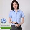 Women's Long Sleeve Professional White Stretch Shirt for College Students and Teachers