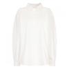 Shop   Women Collar Neck Daily Loose Fit Long Sleeve Cotton Shirt Ivory Naru Wbl
