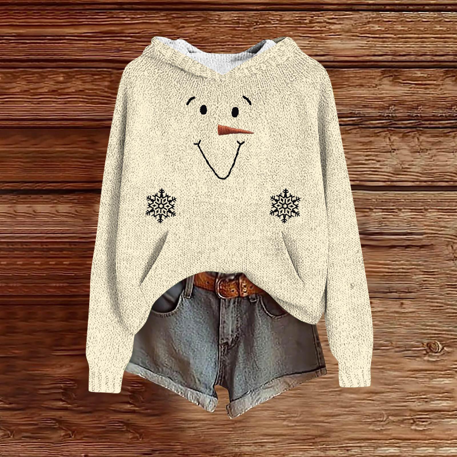 

Женские толстовки Вязаный свитер Милая рубашка Осенний пуловер Толстовка с капюшоном S бежевый