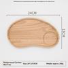 Acacia Wood Cashew‑Leaf Shaped Tray,Solid Wood Coffee Cup,Snack & Tea Plate,Home Tableware