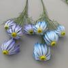 Artificial 4 Heads Echinacea Purpurea Flower Simulated Chrysanthemum Flower Branch for Wedding Party Floral Decoration 6 pieces