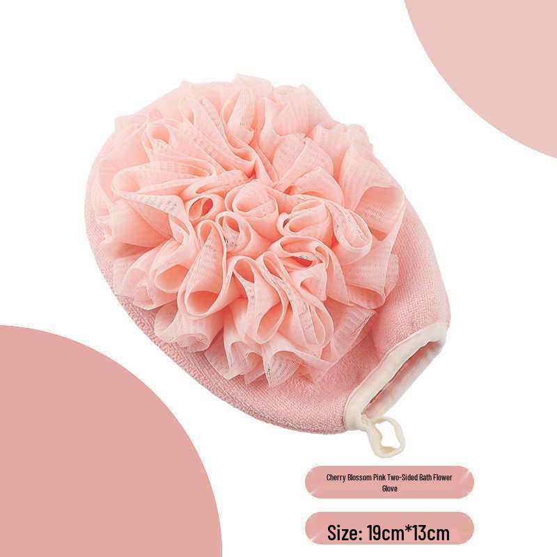 Double Layer Bathhouse Loofah Towel - Thickened Scrubbing Cloth for Mud & Ash Removal, Shower Gloves for Back Scrubbing