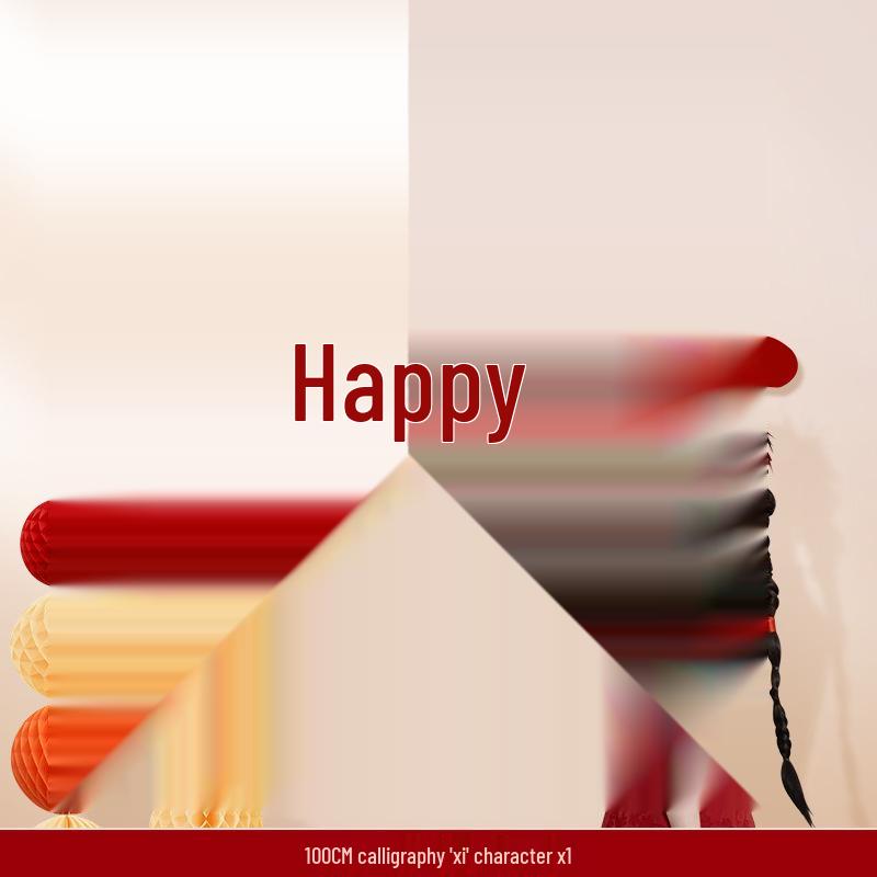 Double Happiness Wedding Room Decoration Sticker