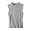 Round Neck Knit Tank Top Straps Crop Tops Women Summer Camis Solid Color Yoga Camisole Fashion SportsTube Female Sleeveless Cropped Y2K Girl Clothes