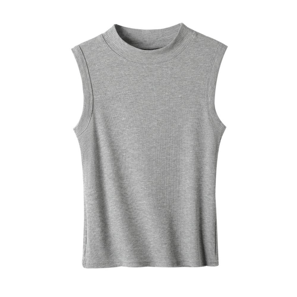 Round Neck Knit Tank Top Straps Crop Tops Women Summer Camis Solid Color Yoga Camisole Fashion SportsTube Female Sleeveless Cropped Y2K Girl Clothes