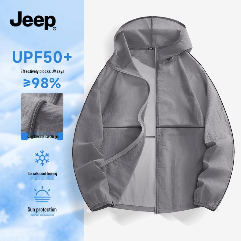 JEEP Men s Lightweight UV Protection Cycling Jacket L