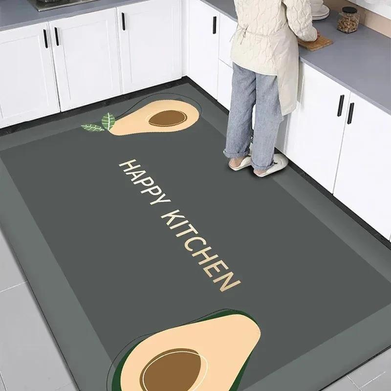 Kitchen Carpet Pvc Floor Mat Waterproof Non-slip Leather Mats Home Decoration Cartoon Rug Large Area Rugs Alfombra Cocina