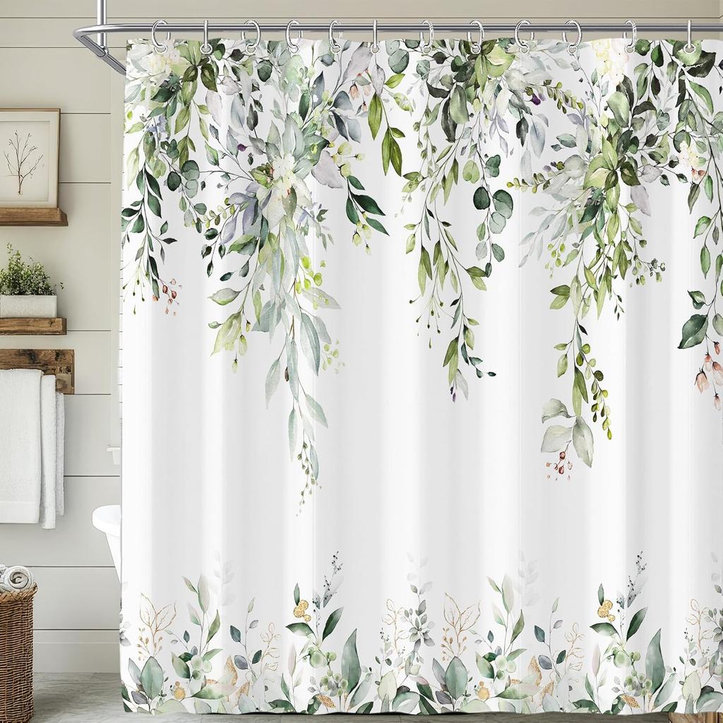 Red Floral Blossom Shower Curtain for Bathroom Plum Asian Japanese Cherry Blossoming Weeping Flower Bathtub Decor Waterproof