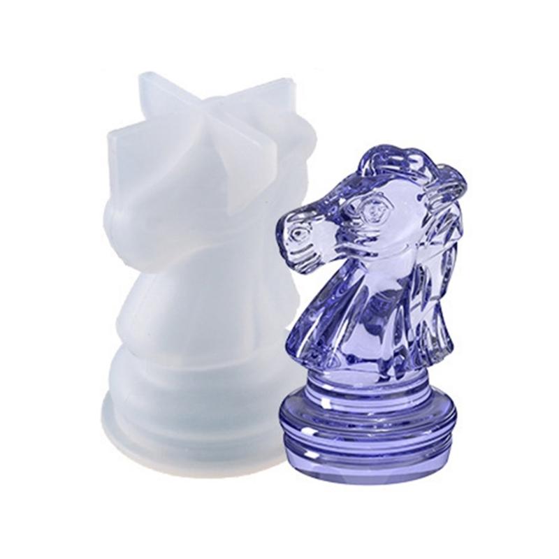 3D mezinárodní šachová figurka Silikonové formy Formy na odlévání epoxidové pryskyřice Nástroje na výrobu šperků pro rodinné společenské stolní hry