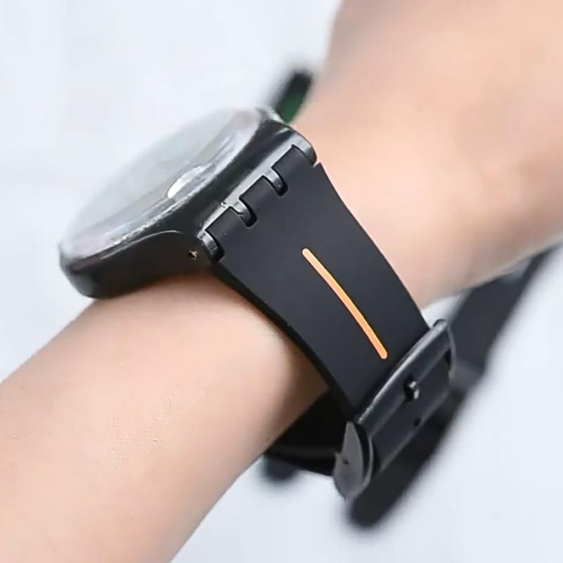 Soft Silicone Strap for Swatch 16mm 17mm 19mm 20mm Rubber Watch Straps Men's Women's Waterproof Sports Bracelet Wristband