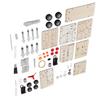 4 Sets 3D Wooden Puzzle Excavator Hand Generator Electric Tank Vehicle Toy Set Kit for Kids