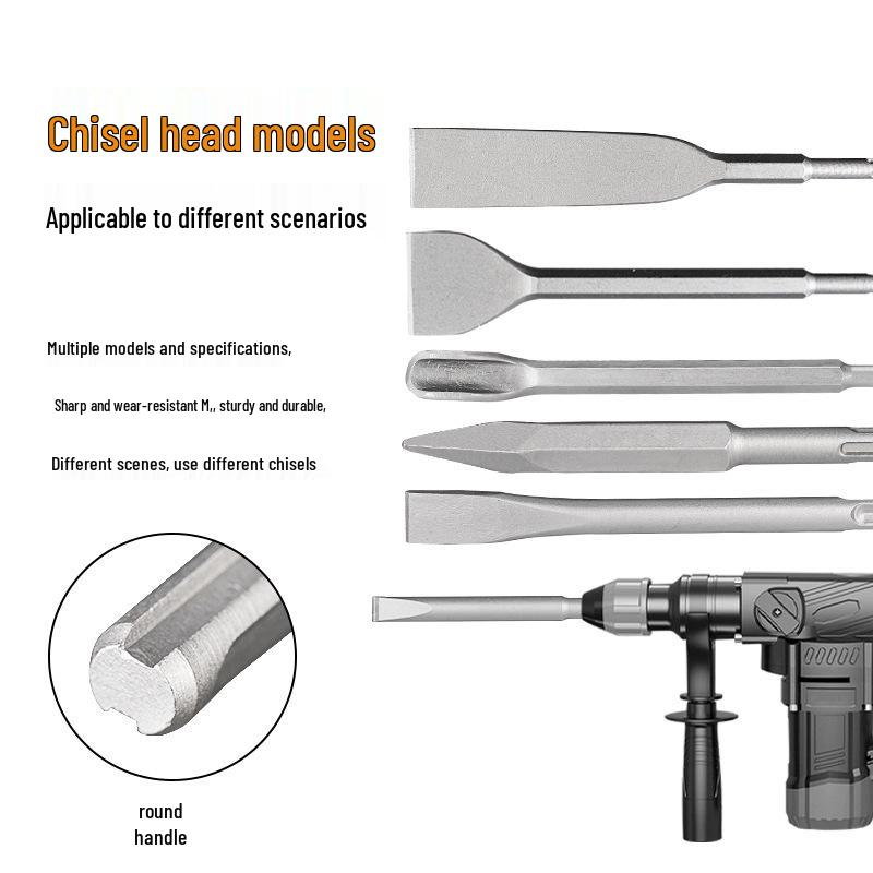 Two-Flute Round Shank Concrete Drill Bit for Light Electric Hammer (150-1000mm)