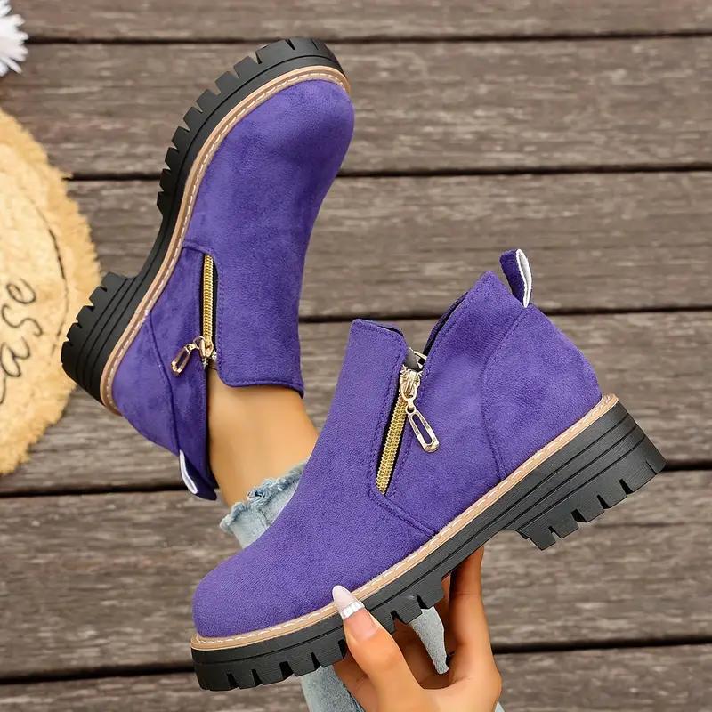 Новые женские ботильоны Модные повседневные туфли на молнии сбоку Удобная обувь большого размера Женские уличные ботильоны челси Женские 39