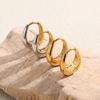 MamacitaPlay 316L Stainless Steel Mixed Color Hoop Earring 18K Gold Plated Waterproof Jewelry For Women Minimalist Earrings Gift