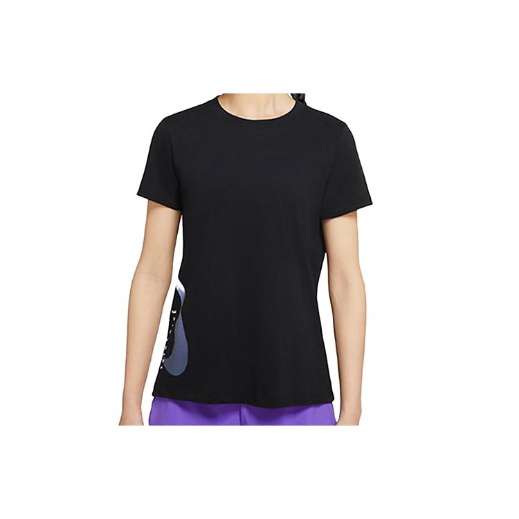 

Женская футболка с коротким рукавом с принтом Nike Dri-Fit Yoga, черная CZ3871-010