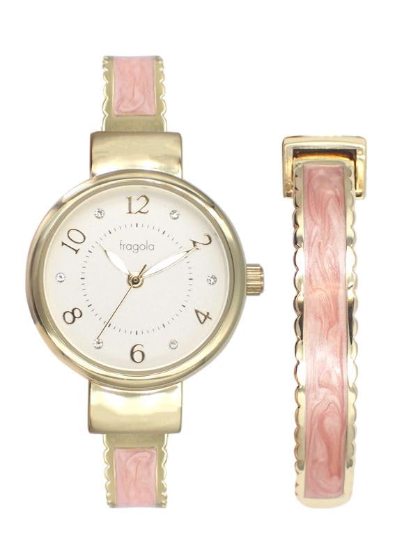 follow Marble Epoxy Bangle Watch PK (Fragola) N03023S-3