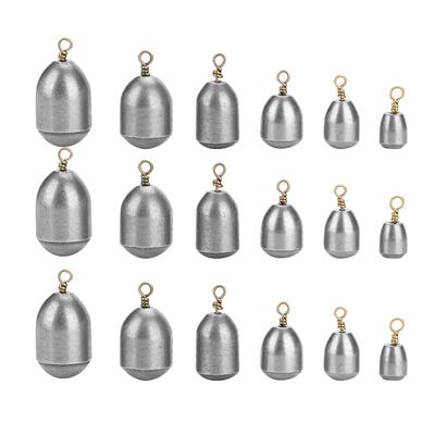 18pcs Eco Friendly Fishing Sinker Iron Weight Fish Casting Tool Set with Box