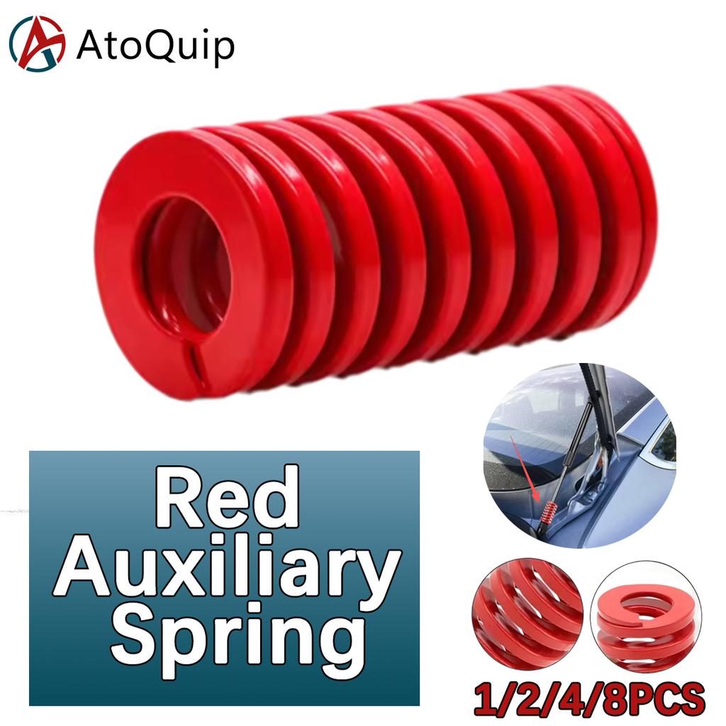 Car Gas Struts Spring Shocks Red Auxiliary Spring 1/2/4/8PCS For Rear Trunk Tailgate Damper Strut Bars Spiral Stamping