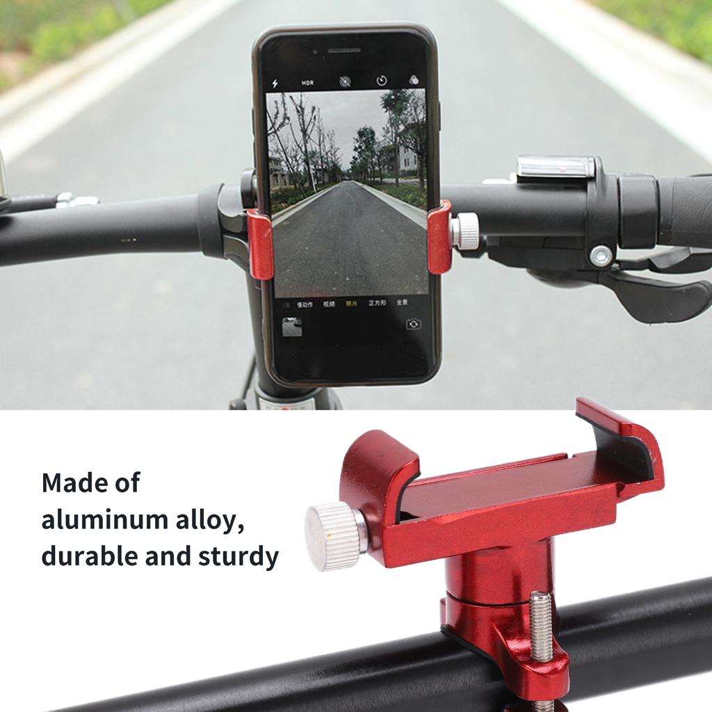 Bike Phone Mount Aluminum Alloy Heavy Duty Bike Phone Holder with Hex Wrench for Bicycles Motorcycles ScootersRed