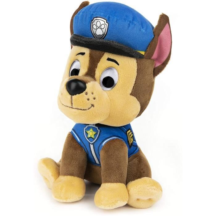 PAT PATROUILLE - PELUCHE 15 CM CHASE Paw Patrol Gund - 6058437 - peluche douce et lavable dès 12 mois
