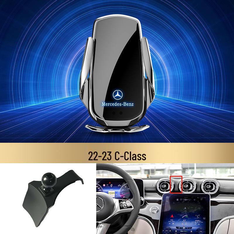 Bezdrátový držák telefonu s rychlým nabíjením Mercedes-Benz pro třídu C/třídu R/třídu S/třídu E/GLK/třídu B