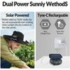 Solar Powered Fan Hat for Men Women Wide Brim Hat with 2 Fans Outdoor Fishing Beach Sun Hat