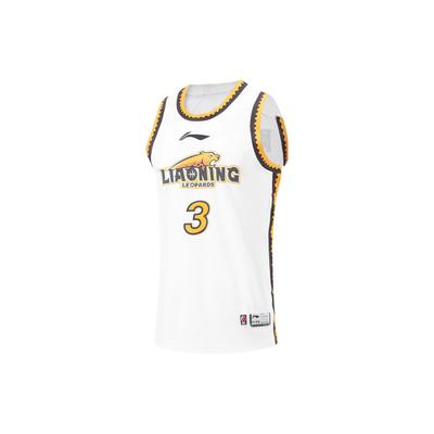Li Ning CBA Séria Profesionálny Basketbalový Listové Logo Potlač Rýchloschnúce Chladivé Basketbalové Dresy Pánske dresy Štandardná-Biela AAYTA83-1