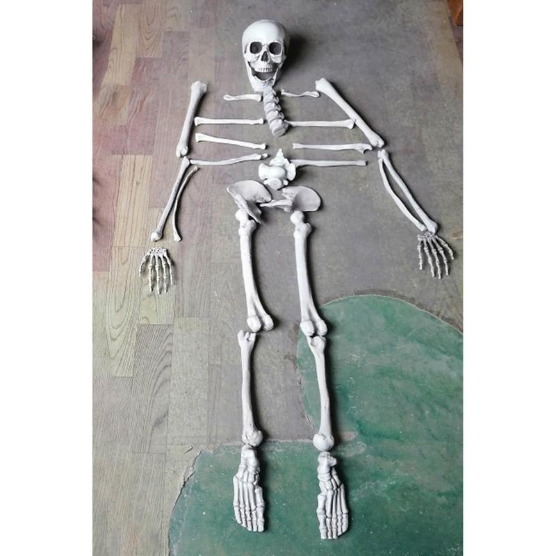 28 Pack Skeleton Bone and Skull Halloween Skeleton Bone Figurine for Halloween Spooky Graveyard Ground Decoration