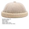 Beanie-Mütze, verdickte Wintermütze, Verschlussbandmütze, Damenmütze, verdickte Plüschmütze ohne Krempe