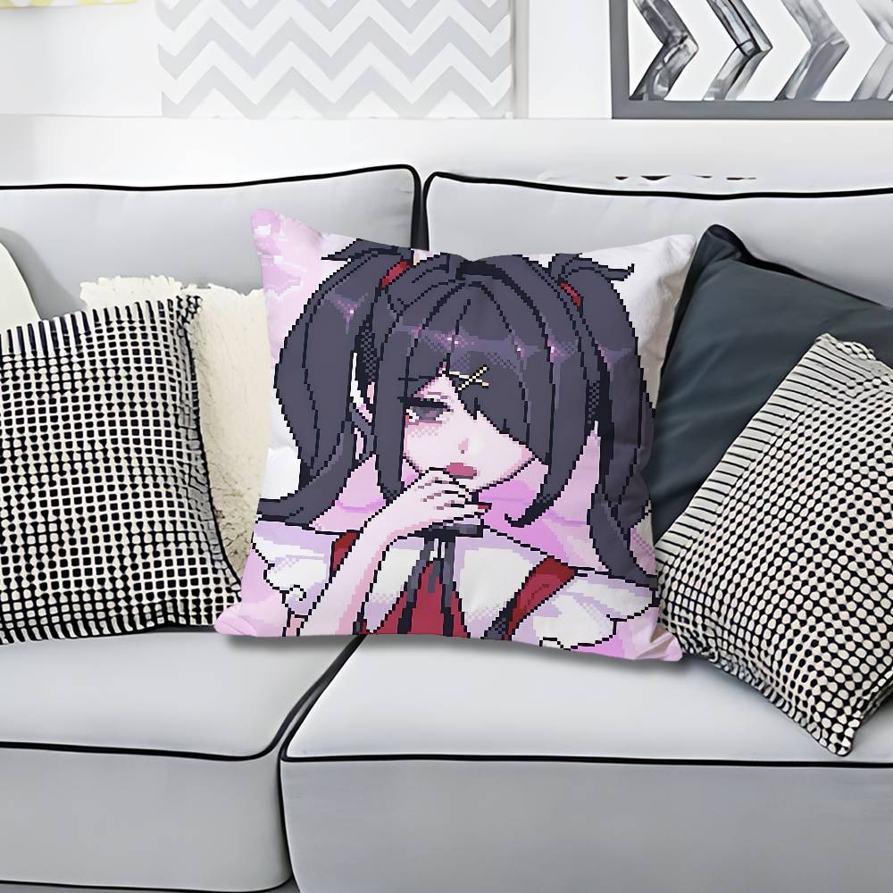 NNeedy Streamer OOverload Anime Celebrity Merchandise AllMatch Printed Pillow Case Sofa Car Office Room Decoration Protector