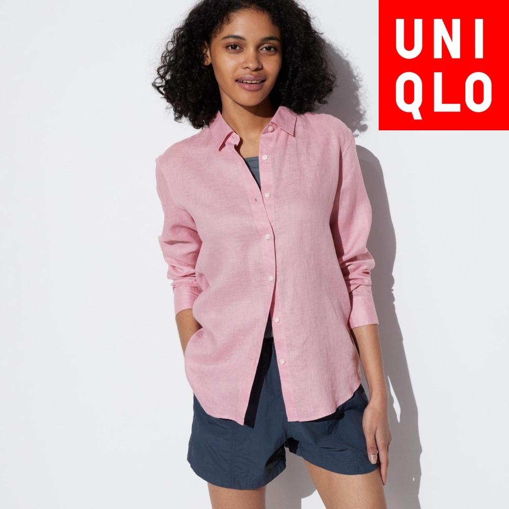 

Рубашка Uniqlo Premium из льна с длинным рукавом
